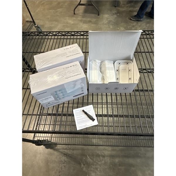 9 NEW PLUG IN AIR PURIFIERS, AIR IONIZER MINI PURIFIER WITH 8 CARBON HEADS, 3 NEW 3PACKS