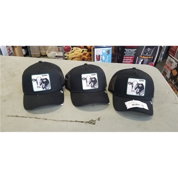 3 NEW GOORIN BROTHERS CASH COW HATS