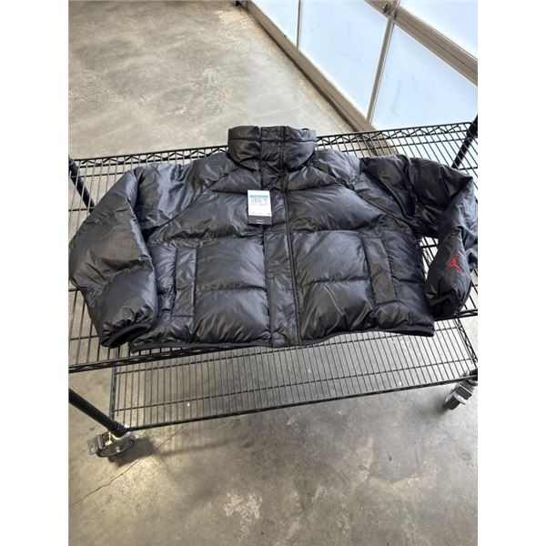 NEW NIKE JORDAN JUMPMAN WOMENS MEDIUM OVERSIZED FIT BLACK FUCCY JACKET RETAIL $240