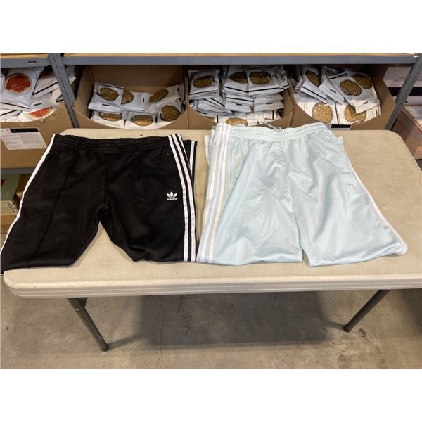 2 PAIRS NEW ADIDAS TRACK PANTS - SIZE LARGE