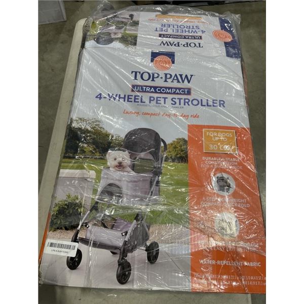 VIVO BLACK FOUR WHEEL PET STROLLER