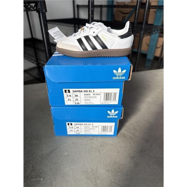 2 NEW PAIRS OF SAMBA OG EL 1 SIZE 5.5K