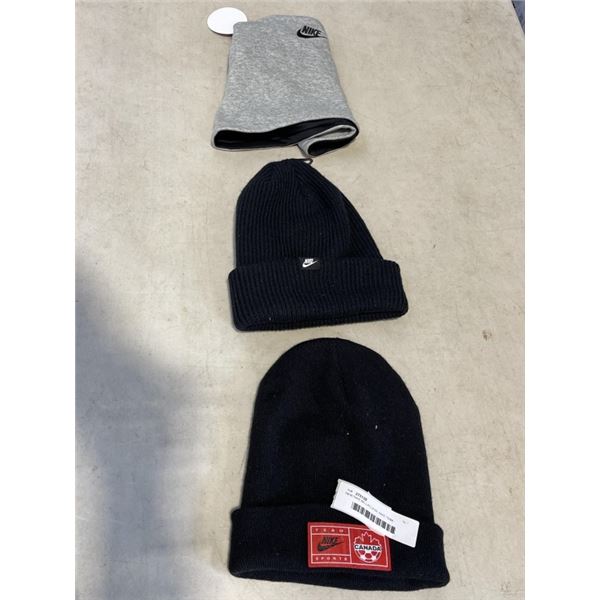 NEW NIKE BELLACLAVA, NIKE TEMA CANADA BEANIE AND BLACK NIKE BEANIE