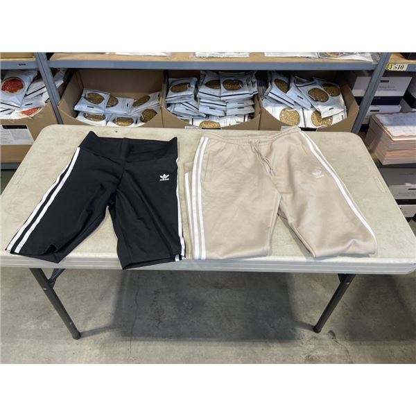 NEW LADIES ADIDAS TRACK PANTS AND BIKER SHORTS -SIZE MEDIUM