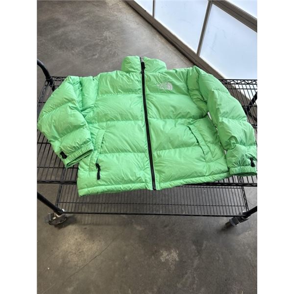 NEW NORTH FACE 96 RETRO NUPTSE JACKET, SIZE MENS LARGE, LIME GREEN 700 DOWN FILL RETAIL $399