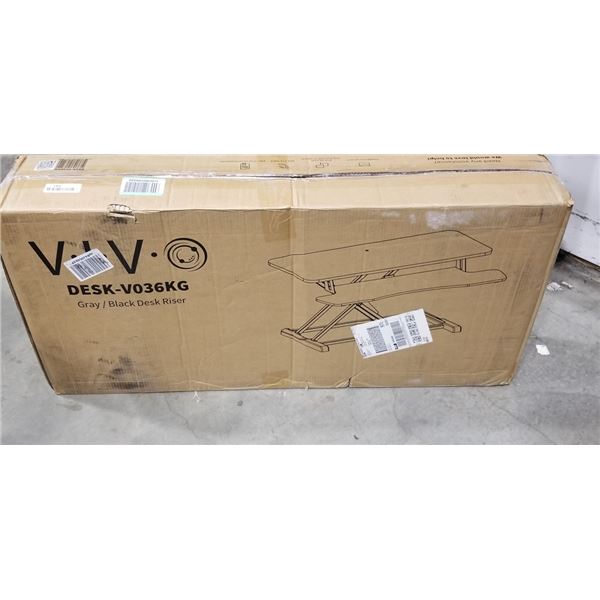 VIVO GRAY / BLACK DESK RISER