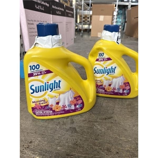 2 NEW 4L SUNLIOGHT MORNING FRESH LAUNDRY DETERGENT