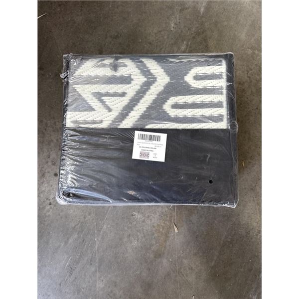 NEW 6X9FT GREY AND BEIGE REVERSIBLE WATERPROOF OUTDOOR / CAMPING / PICNIC CARPET IN ZIPPERED BAG