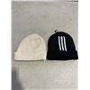 Image 2 : 2 NEW ADIDAS TOQUES, BLACK AND OFF WHITE