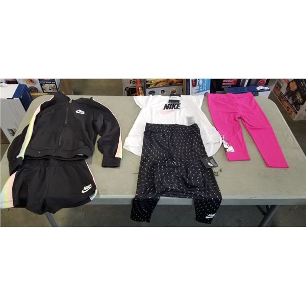 6 PCS NEW KIDS / INFANT GIRLS  CLOTHING - SIZE 3T AND 4T, NIKE AND CONVERSE