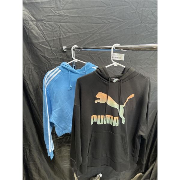 2 NEW LADIES SIZE MEDIUM HOODYS - PUMA AND ADIDAS