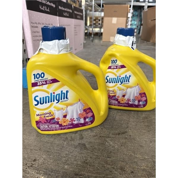 2 NEW 4L SUNLIOGHT MORNING FRESH LAUNDRY DETERGENT