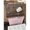Image 2 : HOW MY WIFE TELLS TIME WALL RACK GIFT SET, WITH RACK, 4 WINE GLASSES AND 4 WHITE CERAMIC MUGS, ALL D