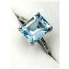 Image 2 : STERLING SILVER NATURAL BLUE TOPAZ (4.40CT) WITH CZ (0.06CT) RING, SIZE 7, W/A $565.00.