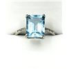 Image 3 : STERLING SILVER NATURAL BLUE TOPAZ (4.40CT) WITH CZ (0.06CT) RING, SIZE 7, W/A $565.00.