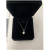 Image 2 : NEW S925 1.0CT PRINCESS CUT MOISSANITE LAB DIAMOND NECKLACE, MOUNTED IN 925 STERLING SILVER W/ WHITE