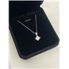 Image 3 : NEW S925 1.0CT PRINCESS CUT MOISSANITE LAB DIAMOND NECKLACE, MOUNTED IN 925 STERLING SILVER W/ WHITE