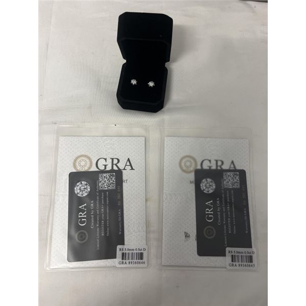 NEW S925 0.5CT EACH MOISSANITE LAD DIAMOND SNOWFLAKE EARRINGS, MOUNTED IN 925 STERLING SILVER W/ WHI