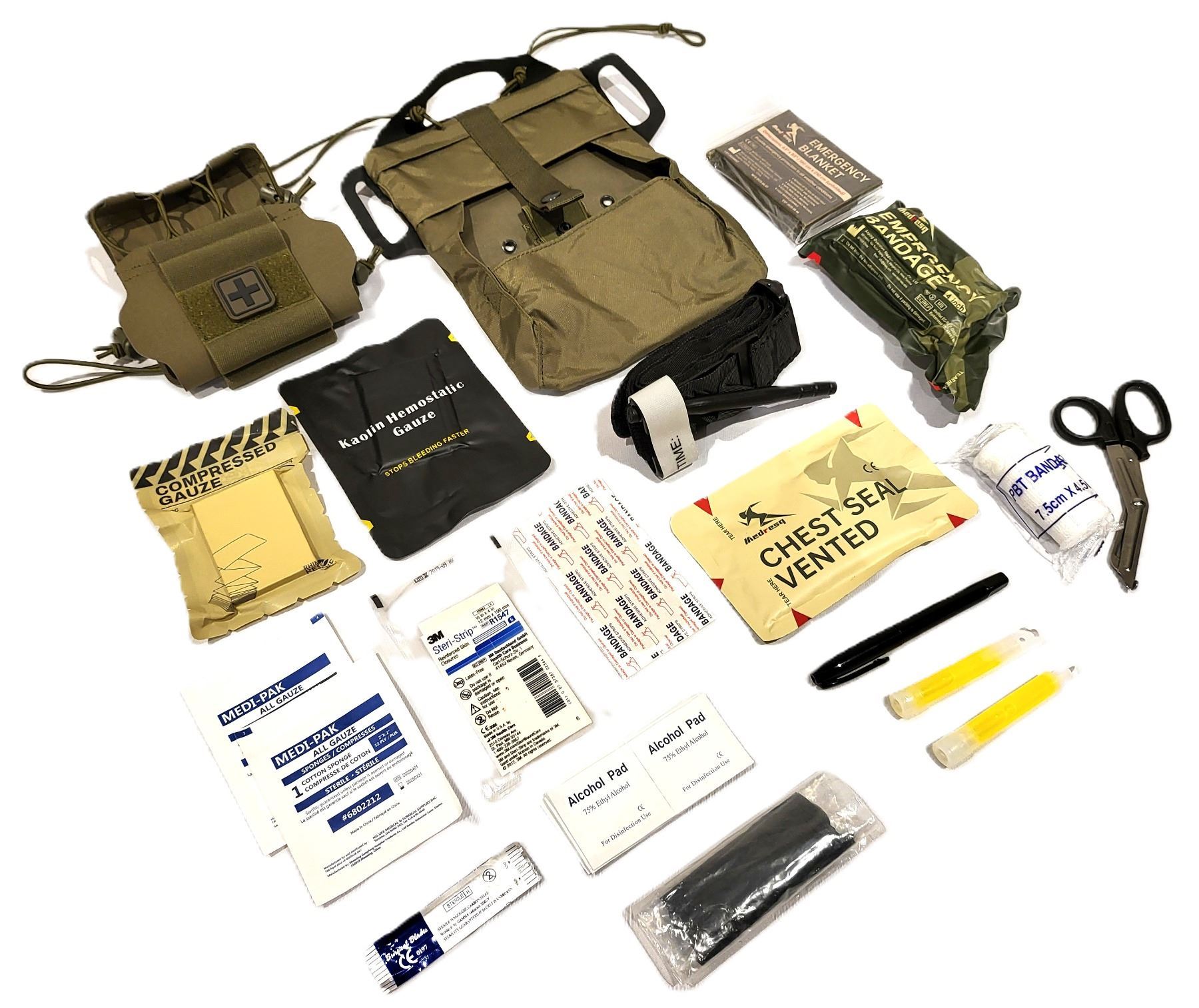 41-pc Tactical Rapid Access IFAK Individual First Aid Kit (Delta)