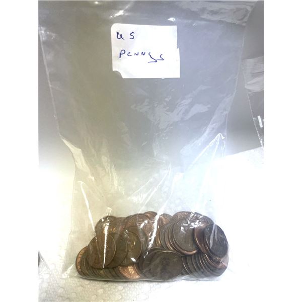 Bag of USA Pennies