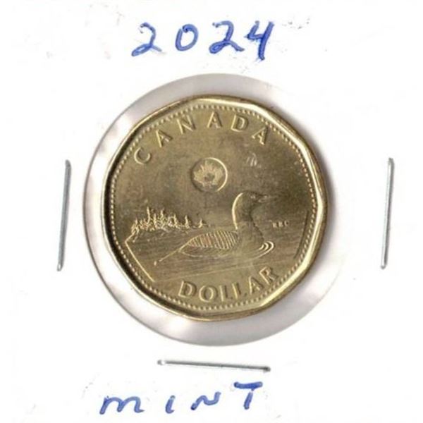 2024 Canadian Loonie, King Charles III Uncirculated