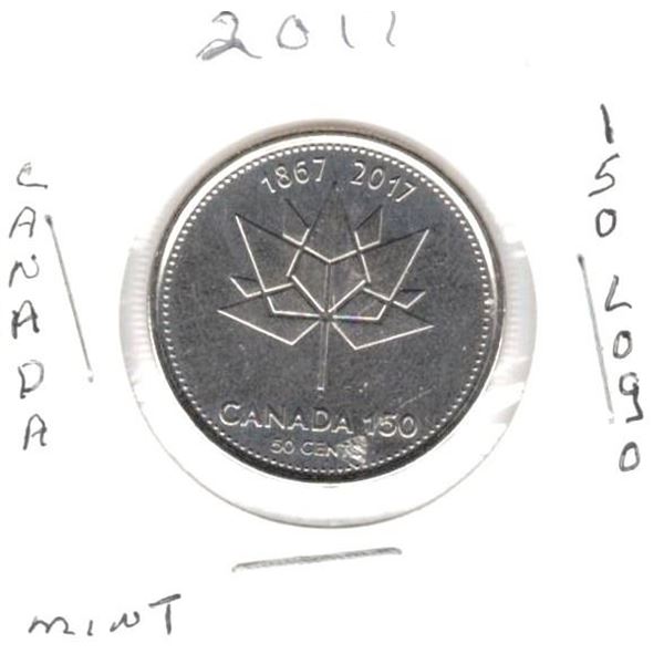 Canadian Half Dollar, Canada 150 Logo MINT