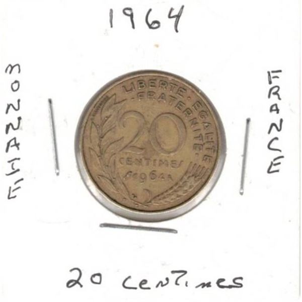 France 20  Centimes Monnaie Coin