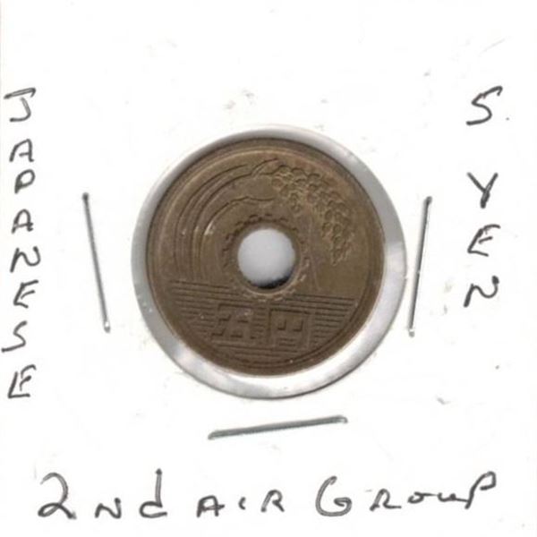 Japanese 5 Yen 2ND Air Group Coin