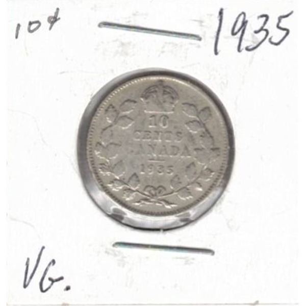 1935 Canadian Dime, VG
