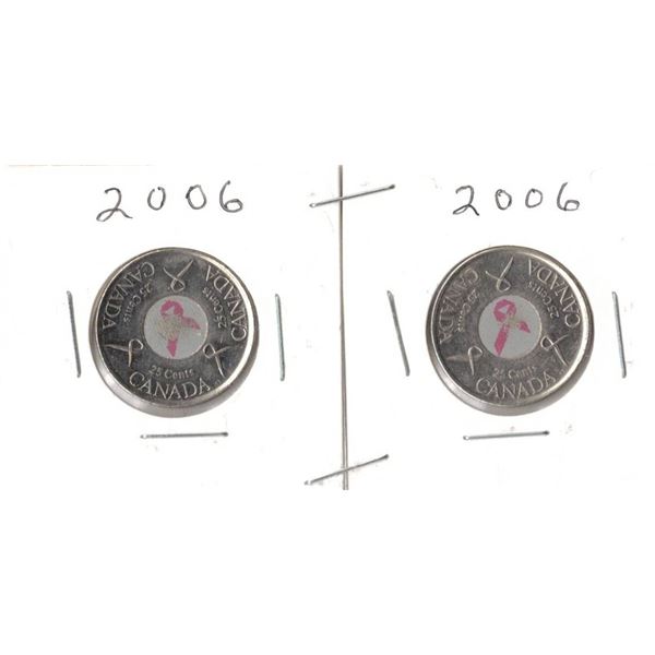 2006 Canadian Quarters, Pink Ribbon , Uncirculated