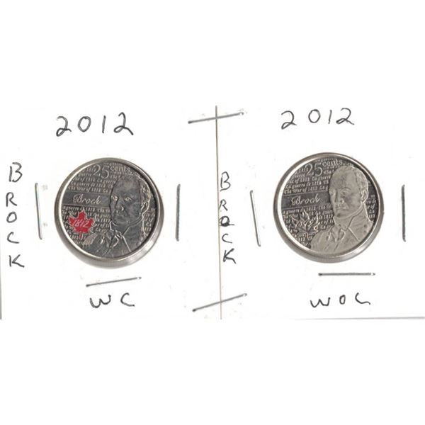 2012 Canadian Quarters, Brock WC & WOC , Uncirculated