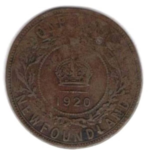1920  NEWFOUNDLAND Large One Cent