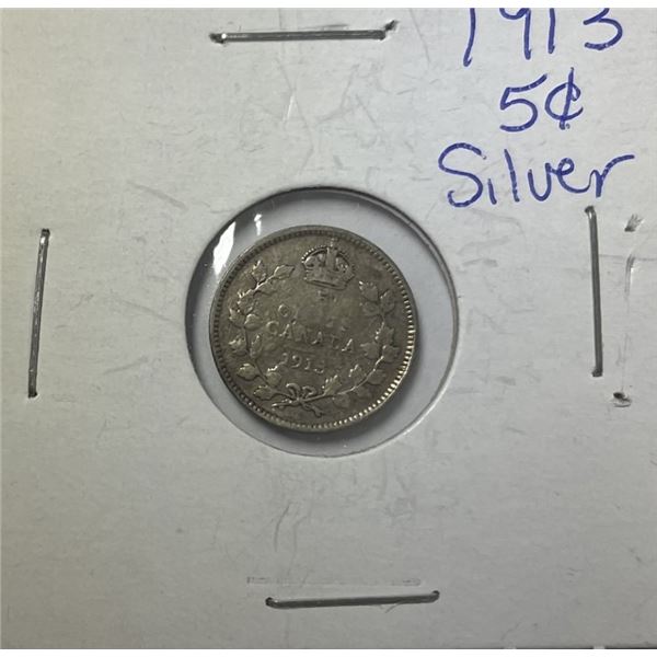 1913 Canada Five Cent Coin