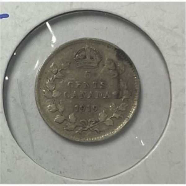 1919 Canada Five Cent Coin