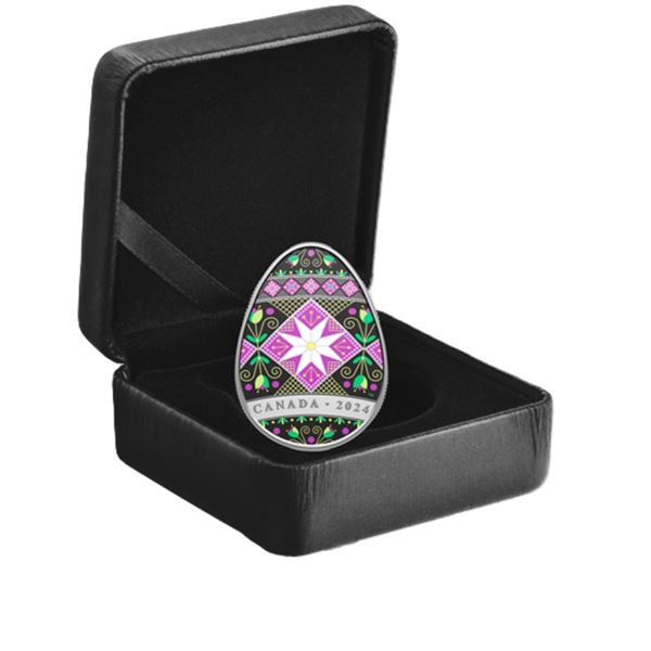 2024 $20 Pysanka - Pure Silver Coin Canada  Mint , Mintage of  ONLY 8500