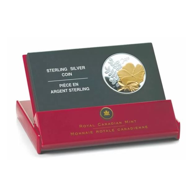 2005 The Golden Rose RCM 92.5% Silver Coin Canada 50 Cents with Box + COA