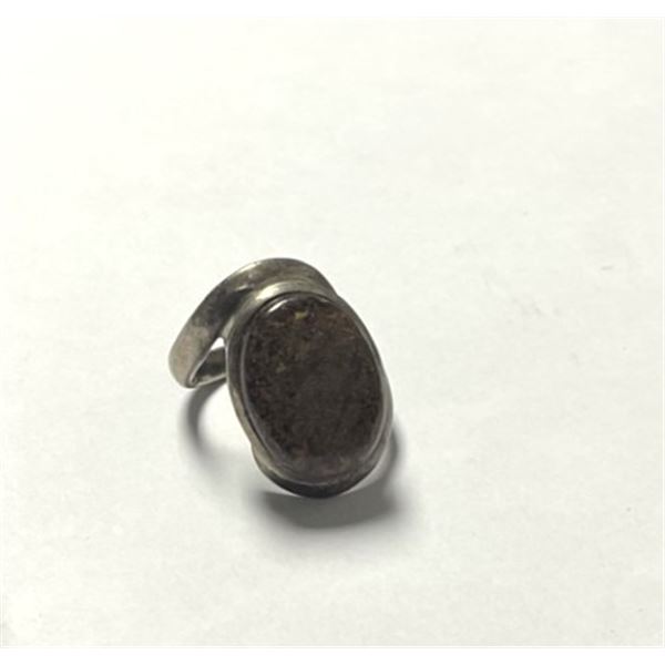 .925 Silver Ring with brown stone,  size 7.5  .925 Silver