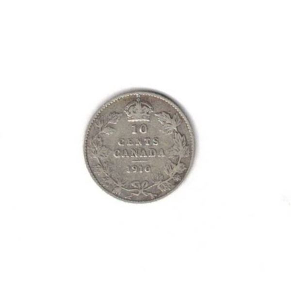 1910 Canada Ten Cent Coin