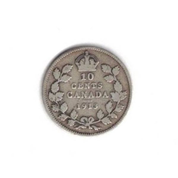 1913 Canada Ten Cent Coin
