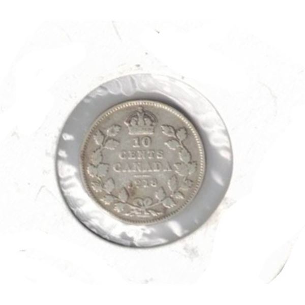 1918 Canada Ten Cent Coin