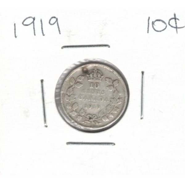 1919 Canada Ten Cent Coin