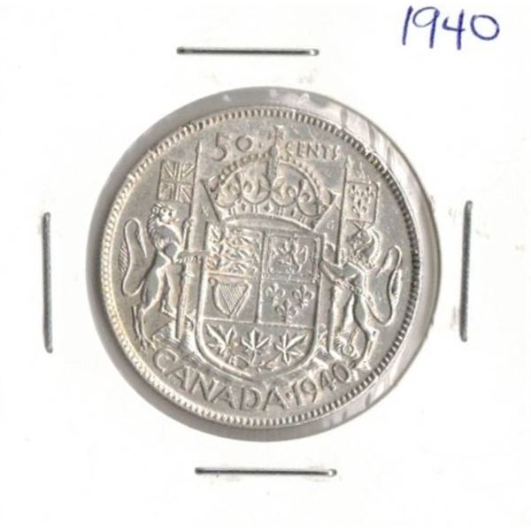  1940 Canada Fifty Cent Coin