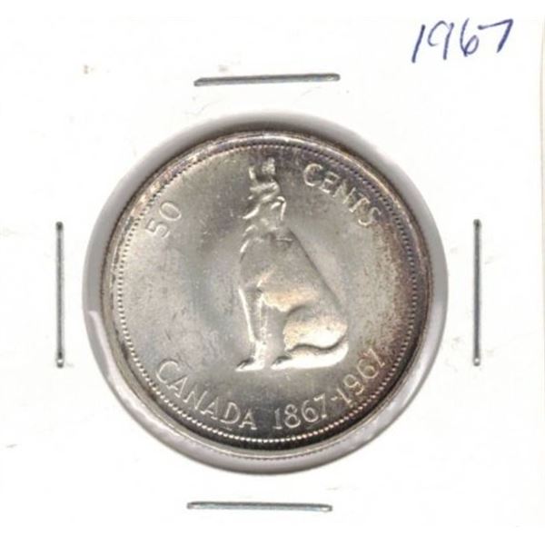  1967 Canada Fifty Cent Coin