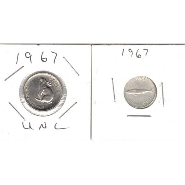 1967 Nickel and Dime