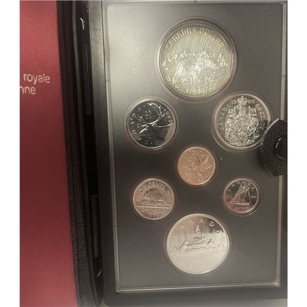 1980 Coin Set With  Polar Bear Silver Dollar