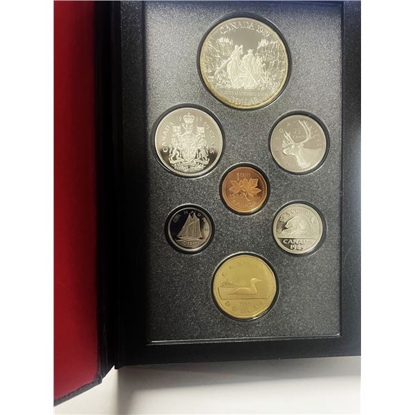 1989 Coin Set With Explorers Silver Dollar