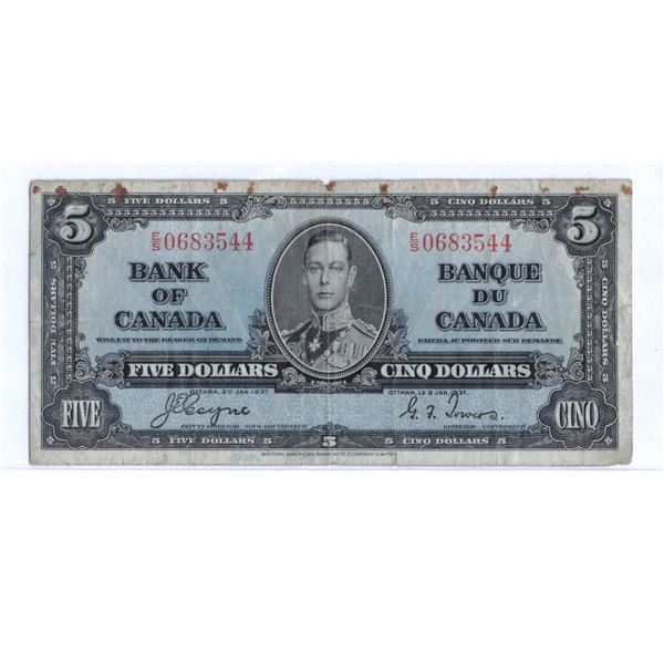 1937 Five Dollar Bill E/S0683544