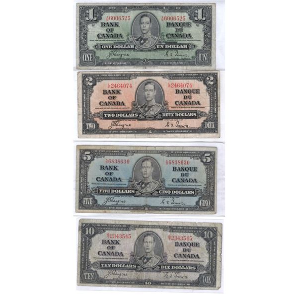 1937 One, Two, Five and Ten Bills