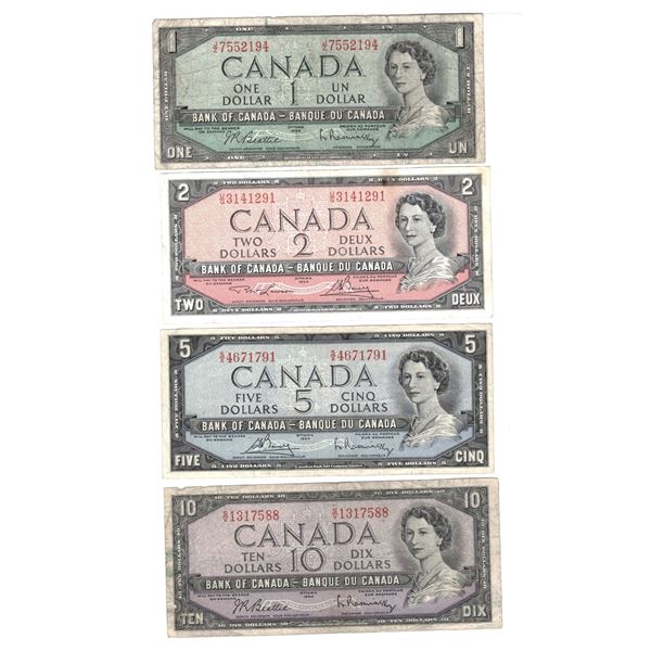 1954 One, Two, Five and Ten Bills