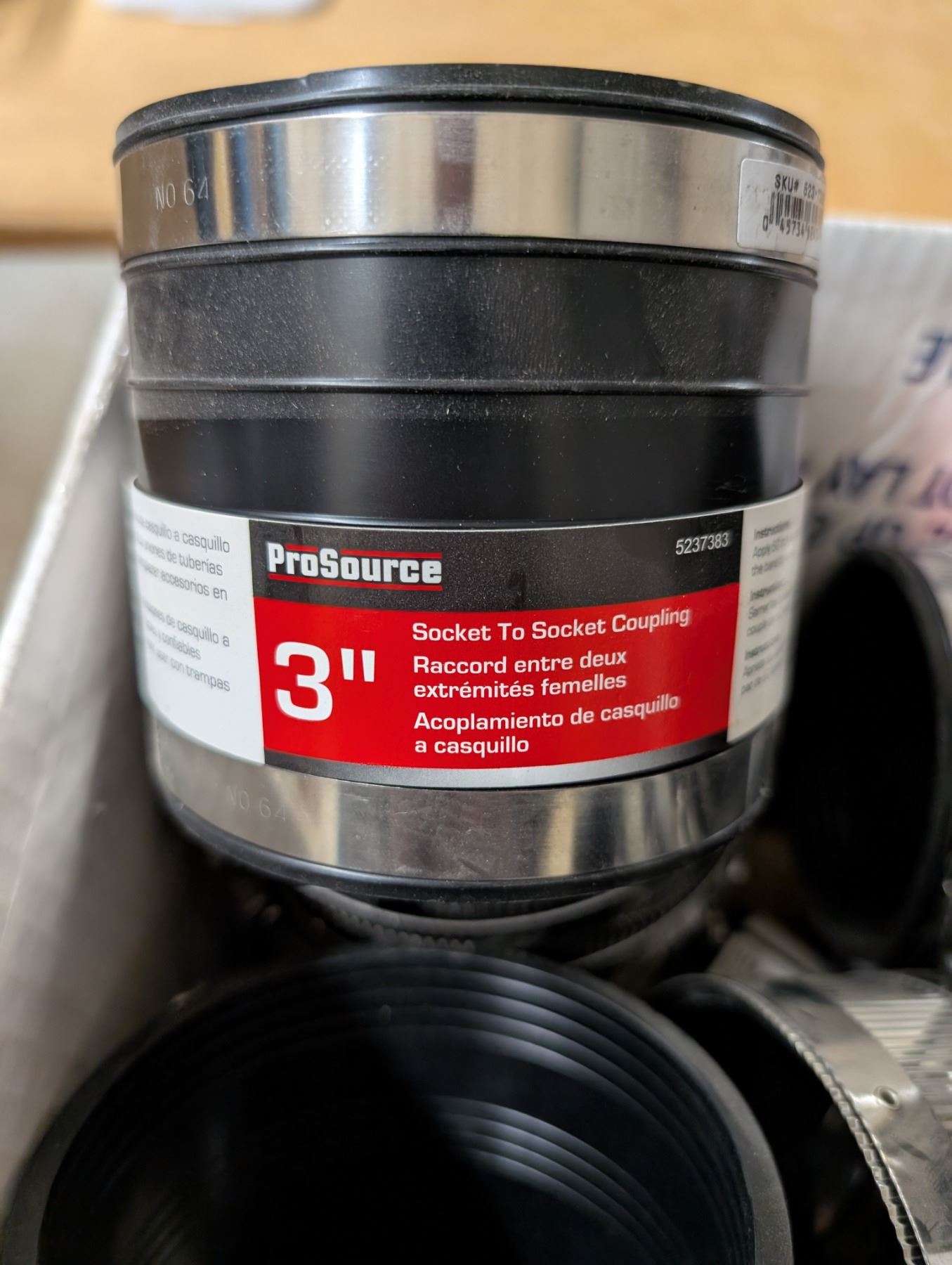 Box of Prosource Flexible Coupling, Connectors Drain, and etc ...